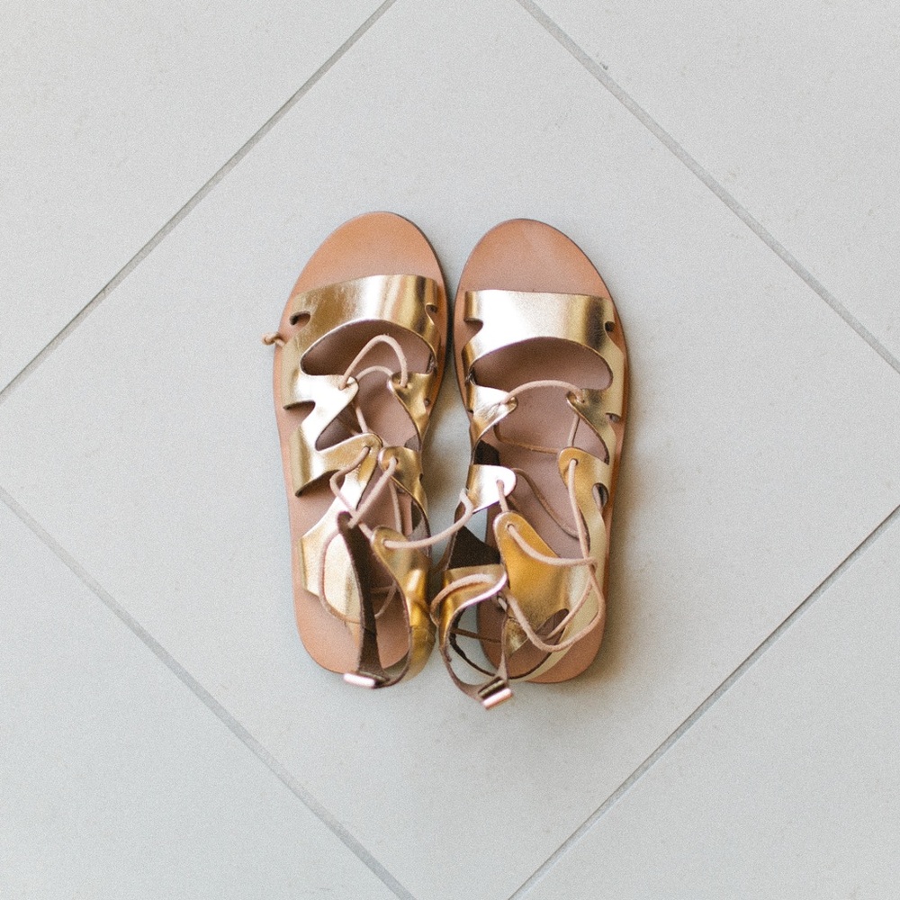 9 | Topshop Gold Gladiator Sandals